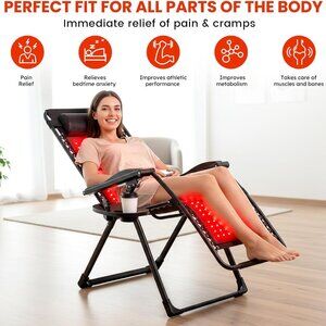 Red Light Therapy Mat with Lounge Chair